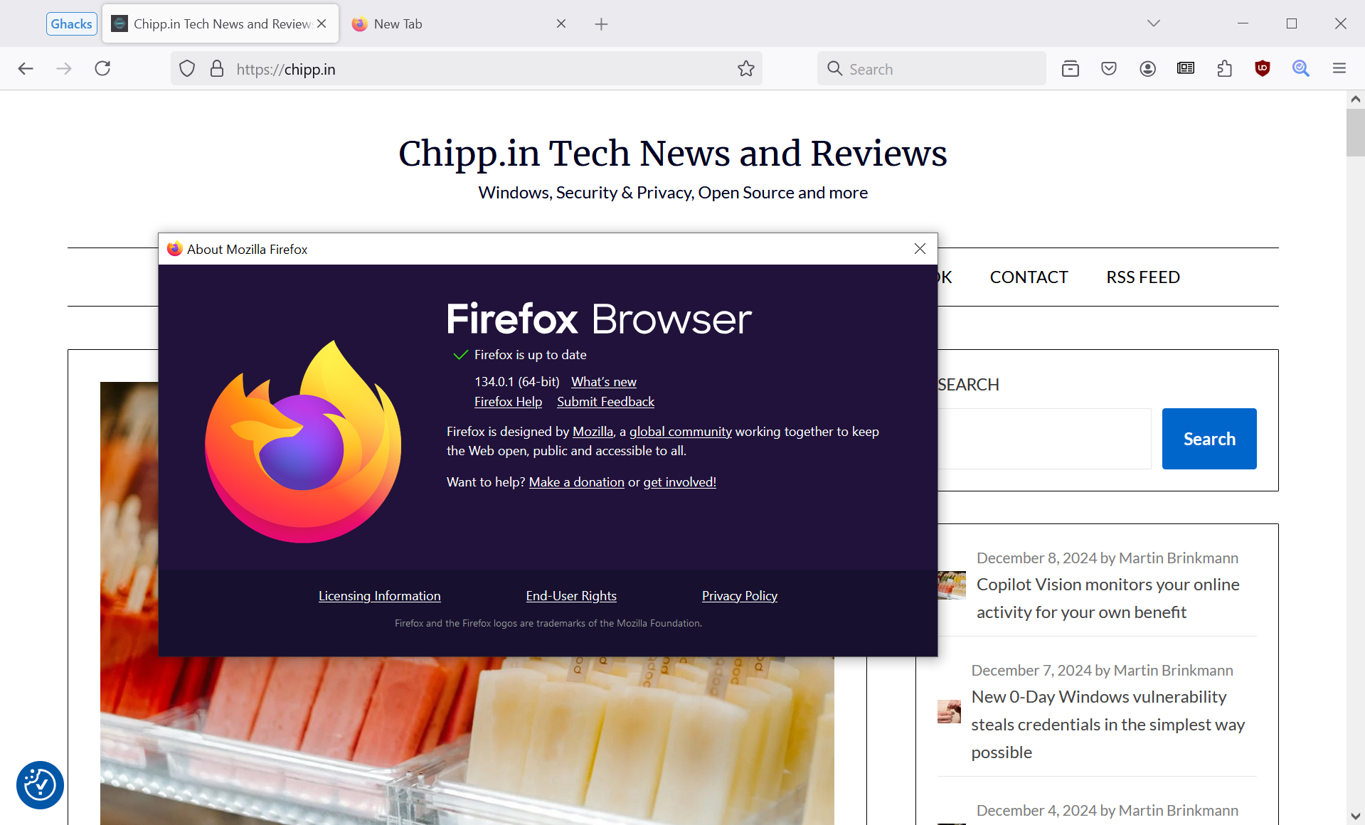 Firefox 134.0.1 fixes a crash and an issue on YouTube - Chipp.in Tech ...