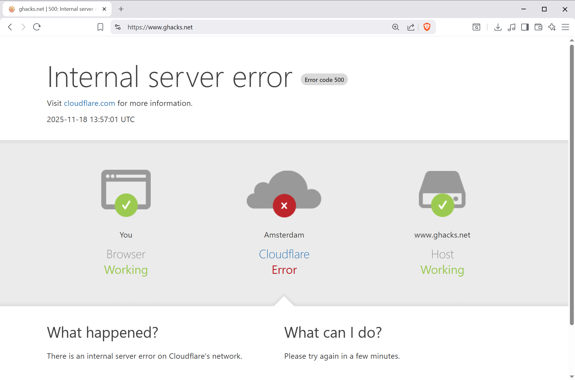 Cloudflare is down, and so are lots of websites - Chipp.in Tech News ...